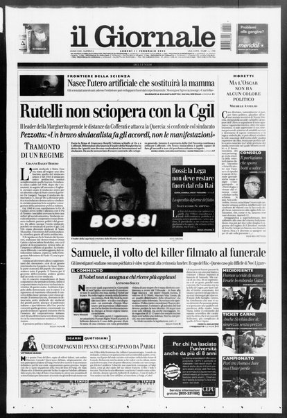 Il giornale del lunedi